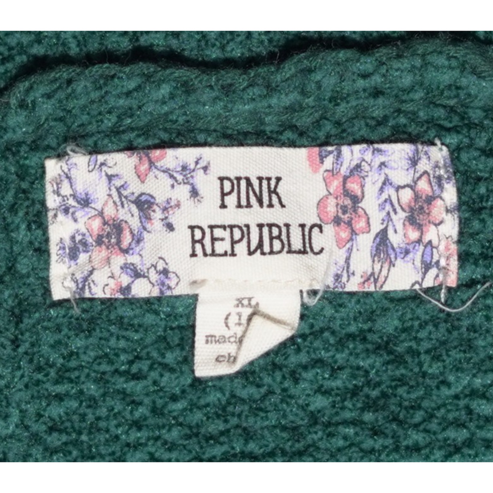 Pink Republic Chunky Knit Emerald Sweater Sz Junior XL Round Neck Dolman Sleeve - Picture 4 of 12